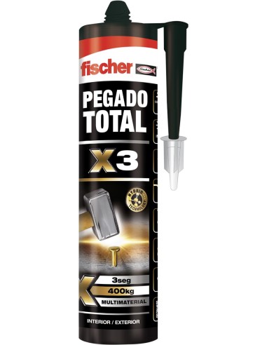 Adhesivo montaje pegado totalx3 290ml 560778 de fischer caja de