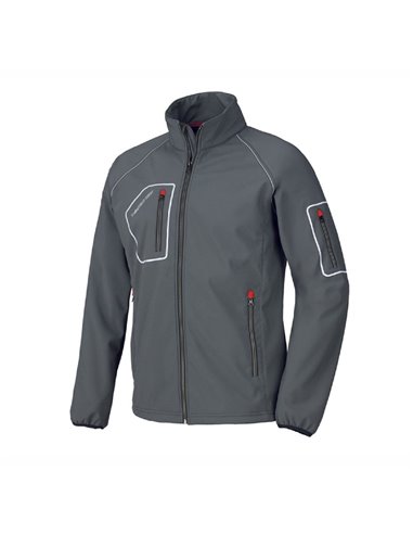 Cazadora softshell just gris 4515nb txxl de issaline