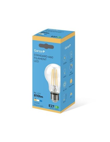 Bombilla led fil std 5,9we27 810lm 5000k de garza caja de 6 unidades