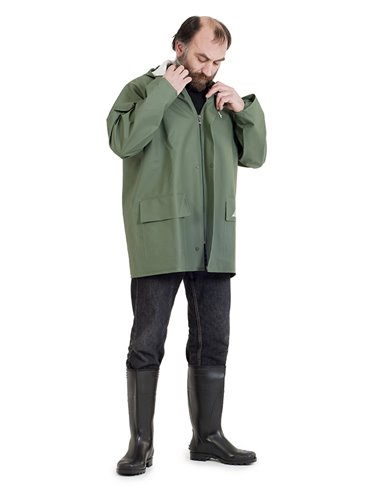 Parka chubasquero pvc en004 verde talla l de choiva