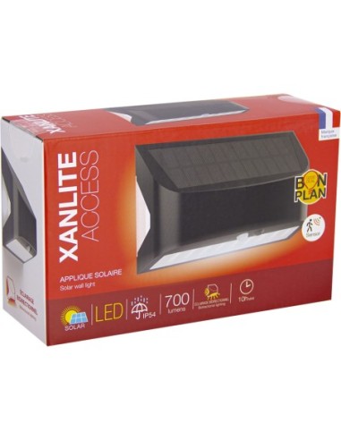 Aplique solar led con sensor apsar de xanlite