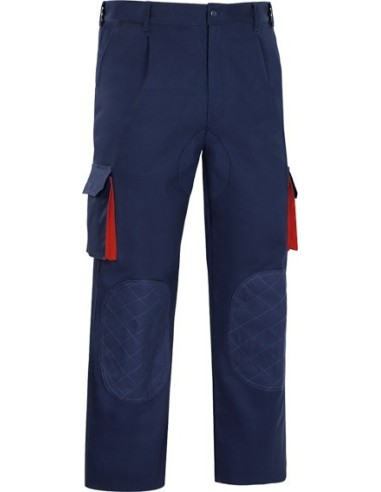 Pantalon tergal cargo prgm-33 marino/rojo t58 de vesin